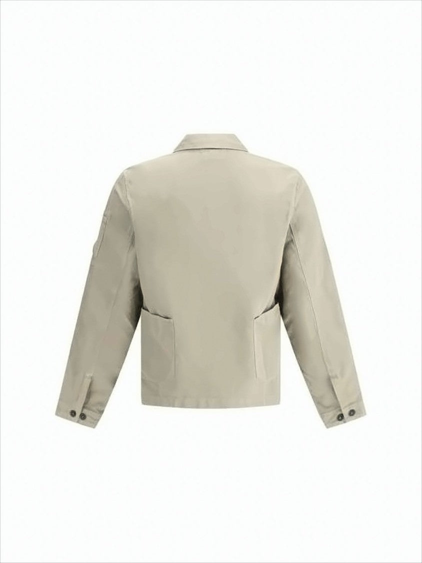 Boxy Cropped Long-Sleeve Shirt with Classic Collar