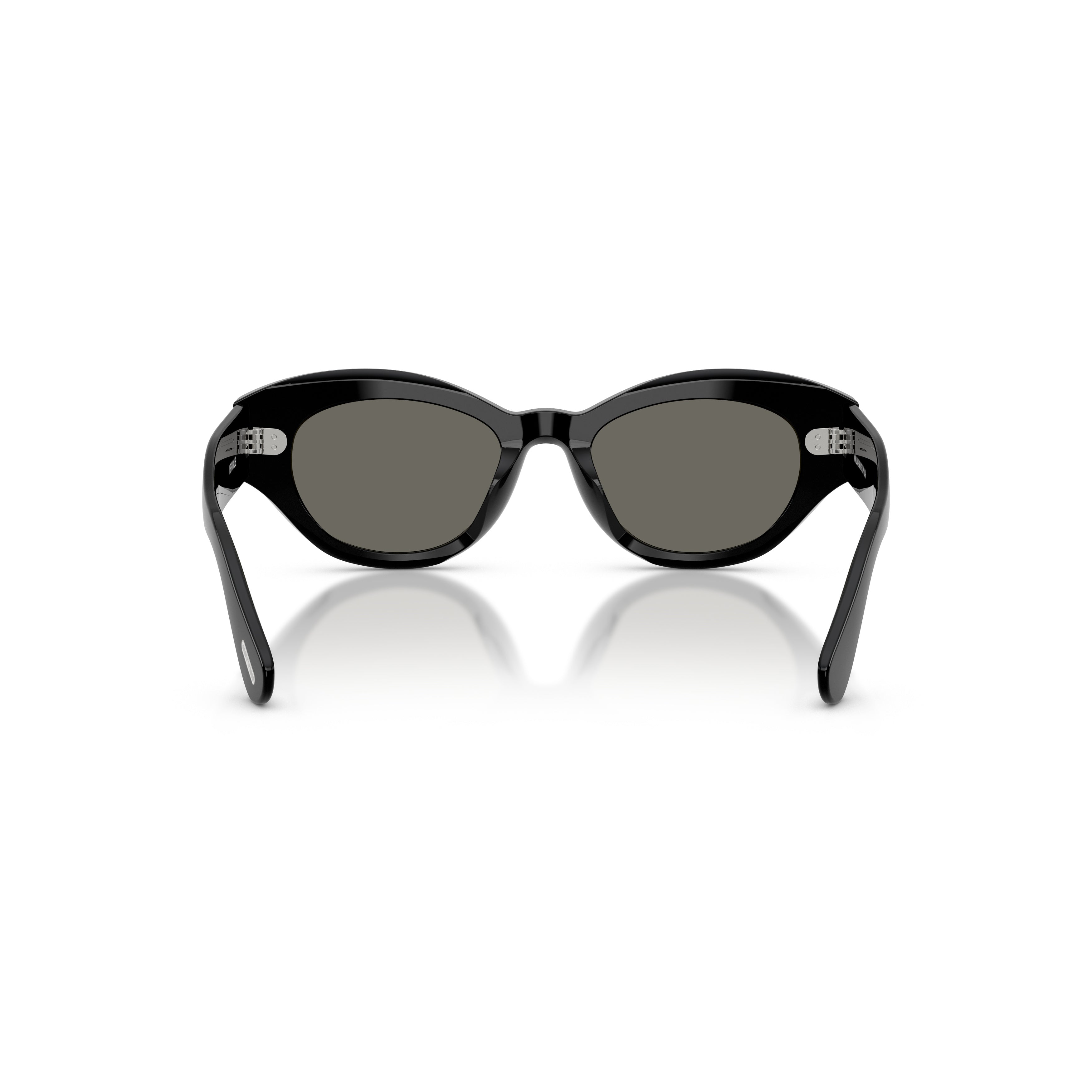 0ov5615su Cat-Eye Sunglasses with Glossy Black Acetate Frame