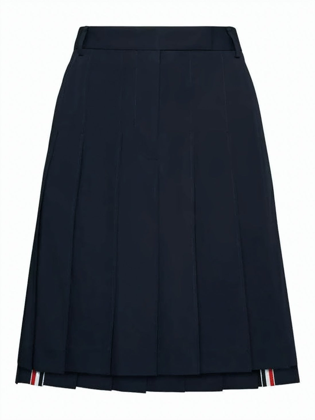 Structured Pleated Cotton Skirt
