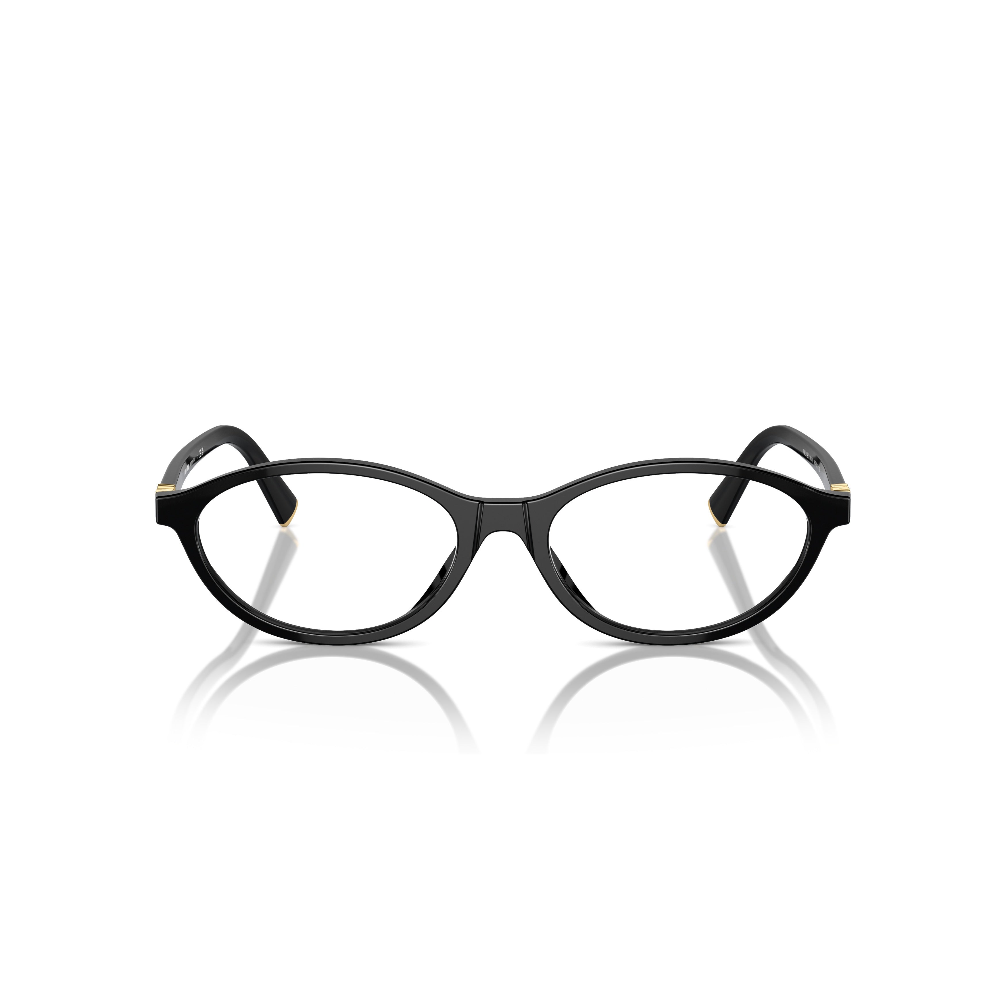 0mu 09xv Oval Black Acetate Eyeglasses