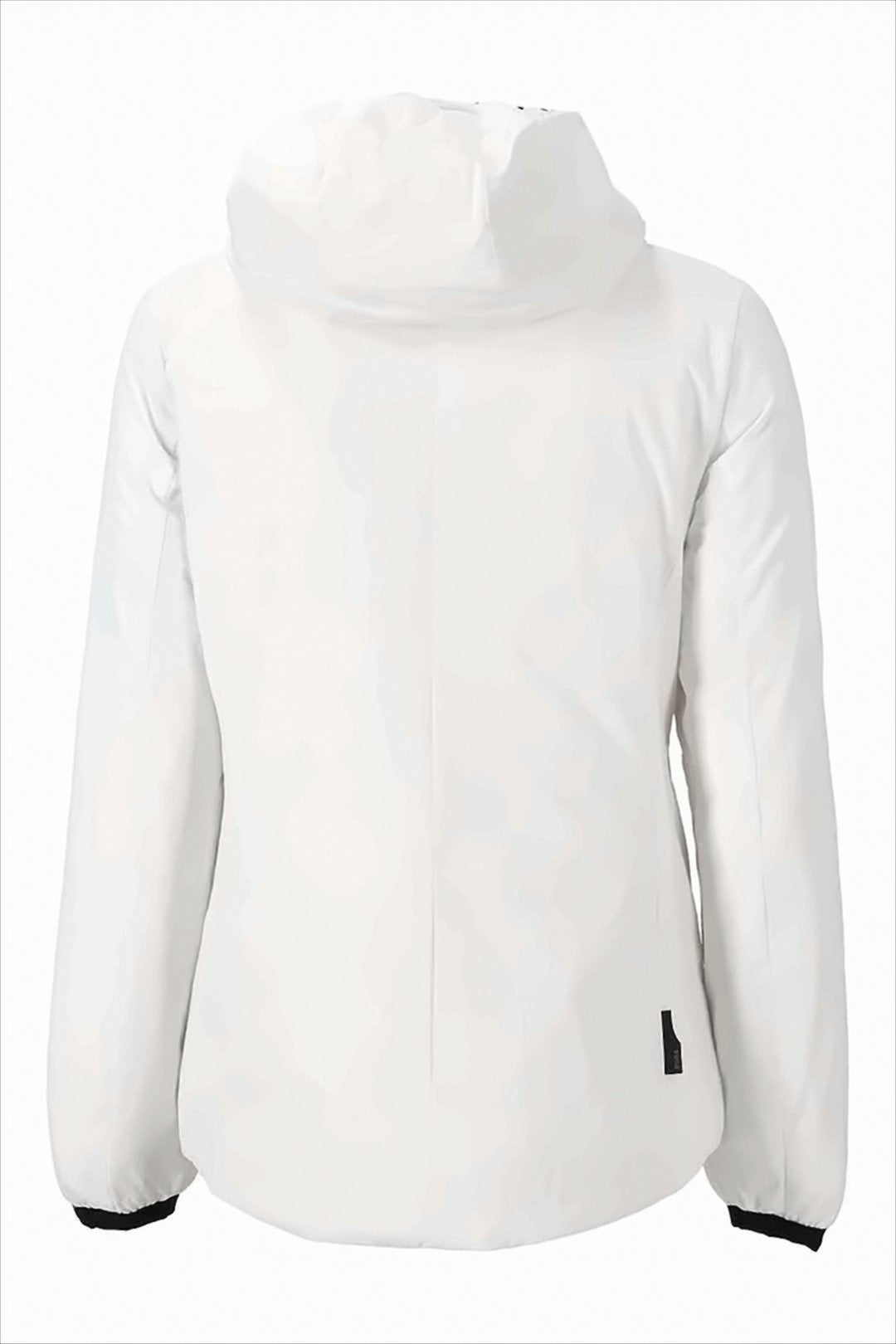Lightweight White Puffer Jacket with Adjustable Hood