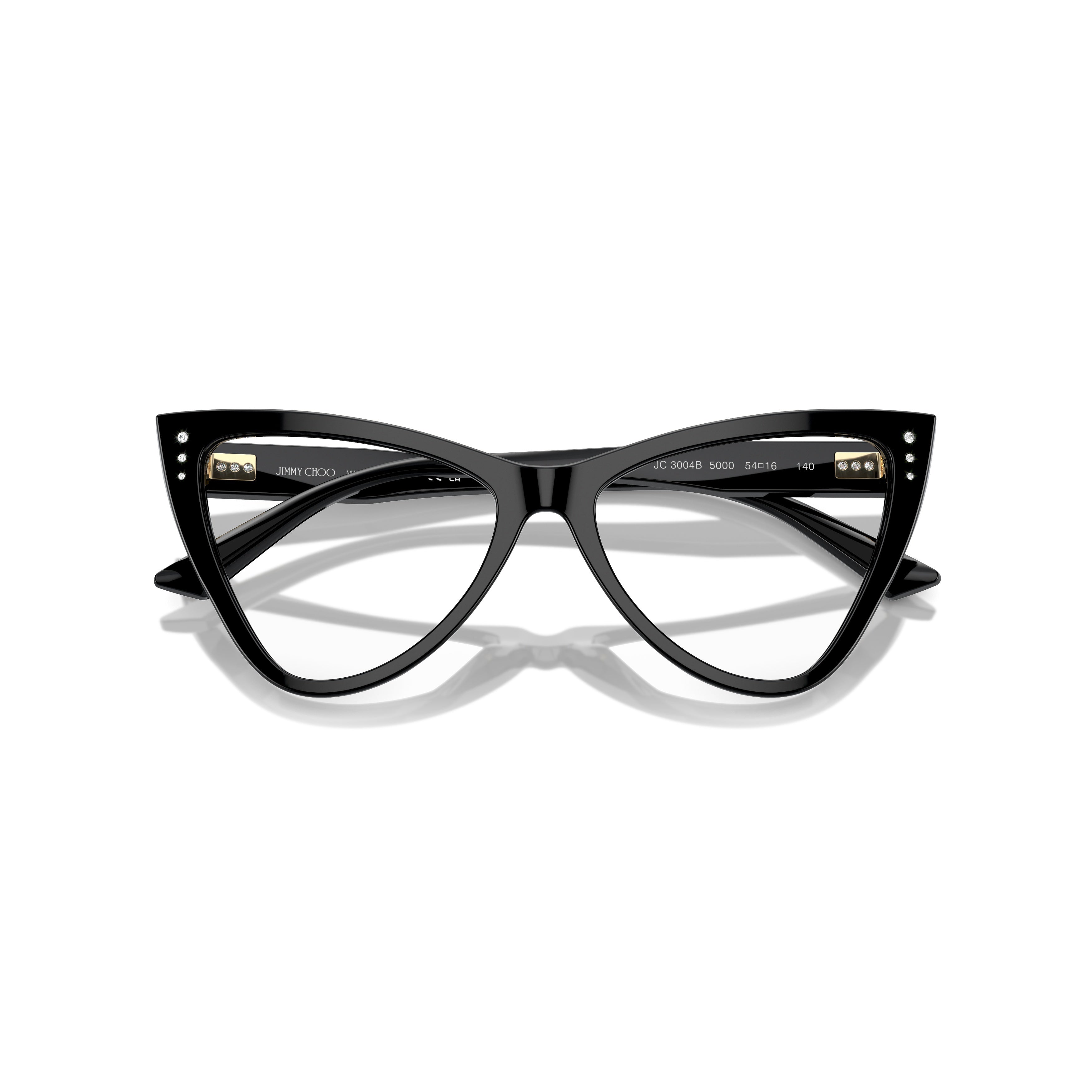 0jc3004b Glossy Black Cat-Eye Eyeglasses