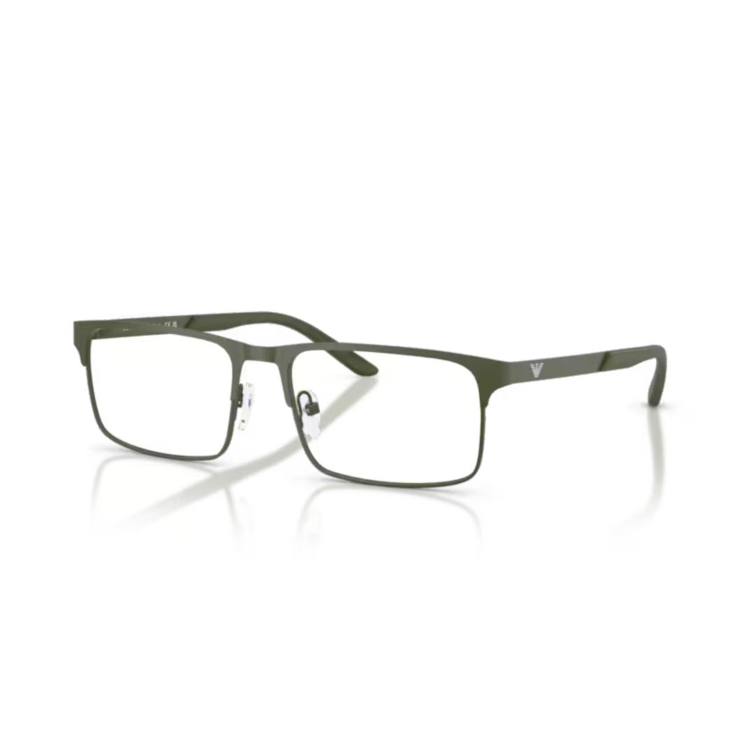 0ea1170 Rectangular Matte Metal Eyeglasses with Adjustable Nose Pads