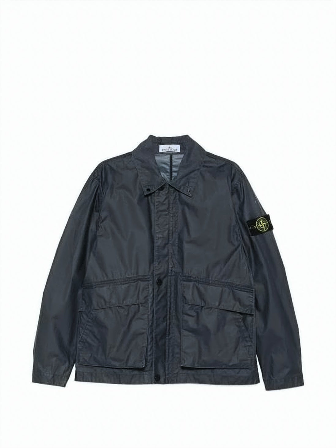 Structured Black Jacket With Button-Up Front
