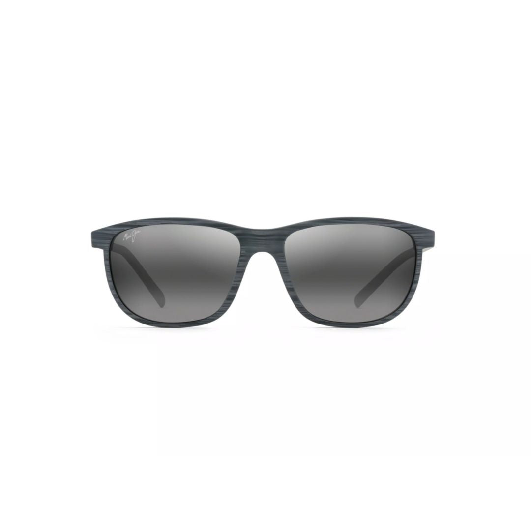 Lele Kawa Rectangular Frame Sunglasses with Woodgrain Texture