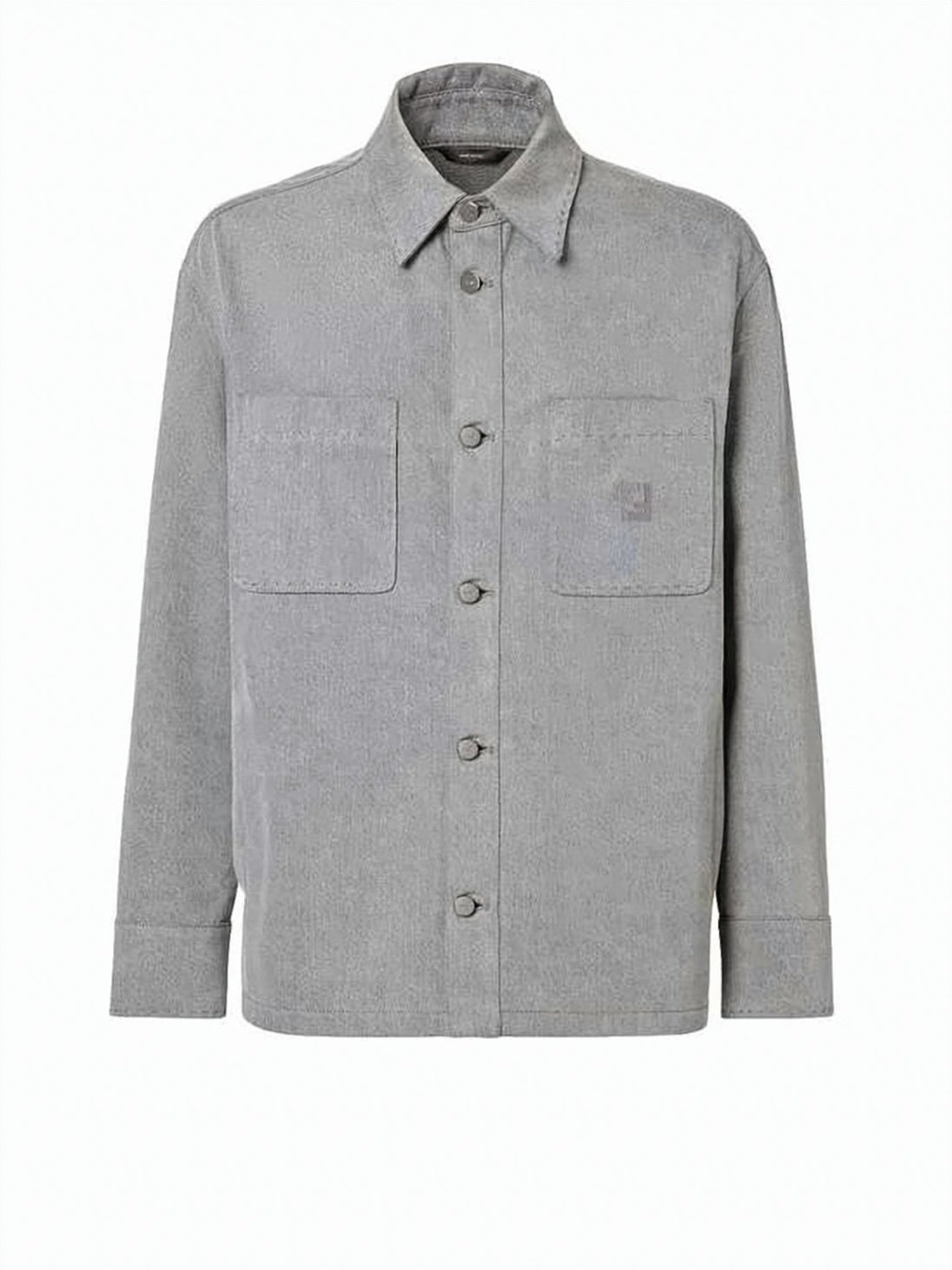 Grey Fendi Jacket With Classic Collar
