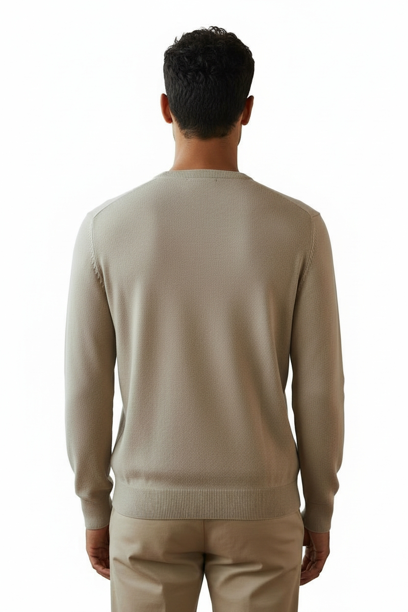 Long-Sleeved Knit Top in Organic Cotton