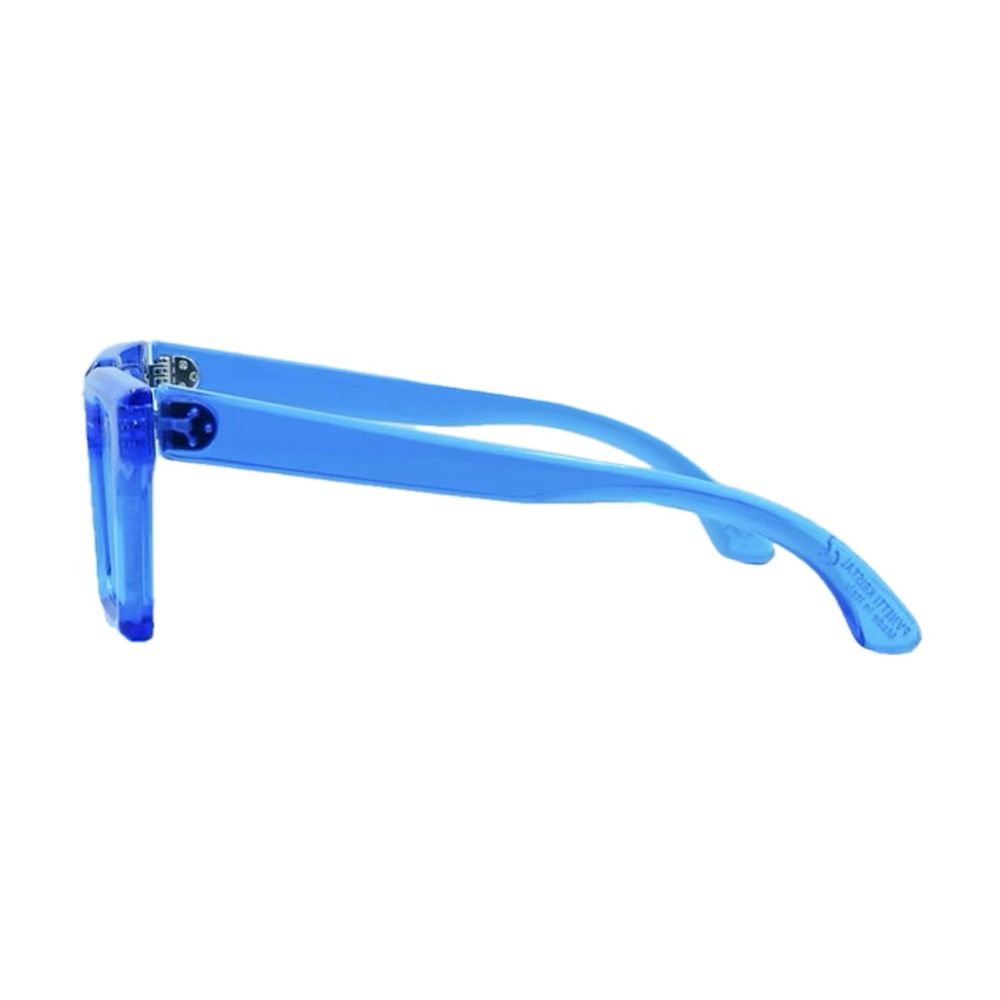Krystal Flash Transparent Blue Acrylic Sunglasses