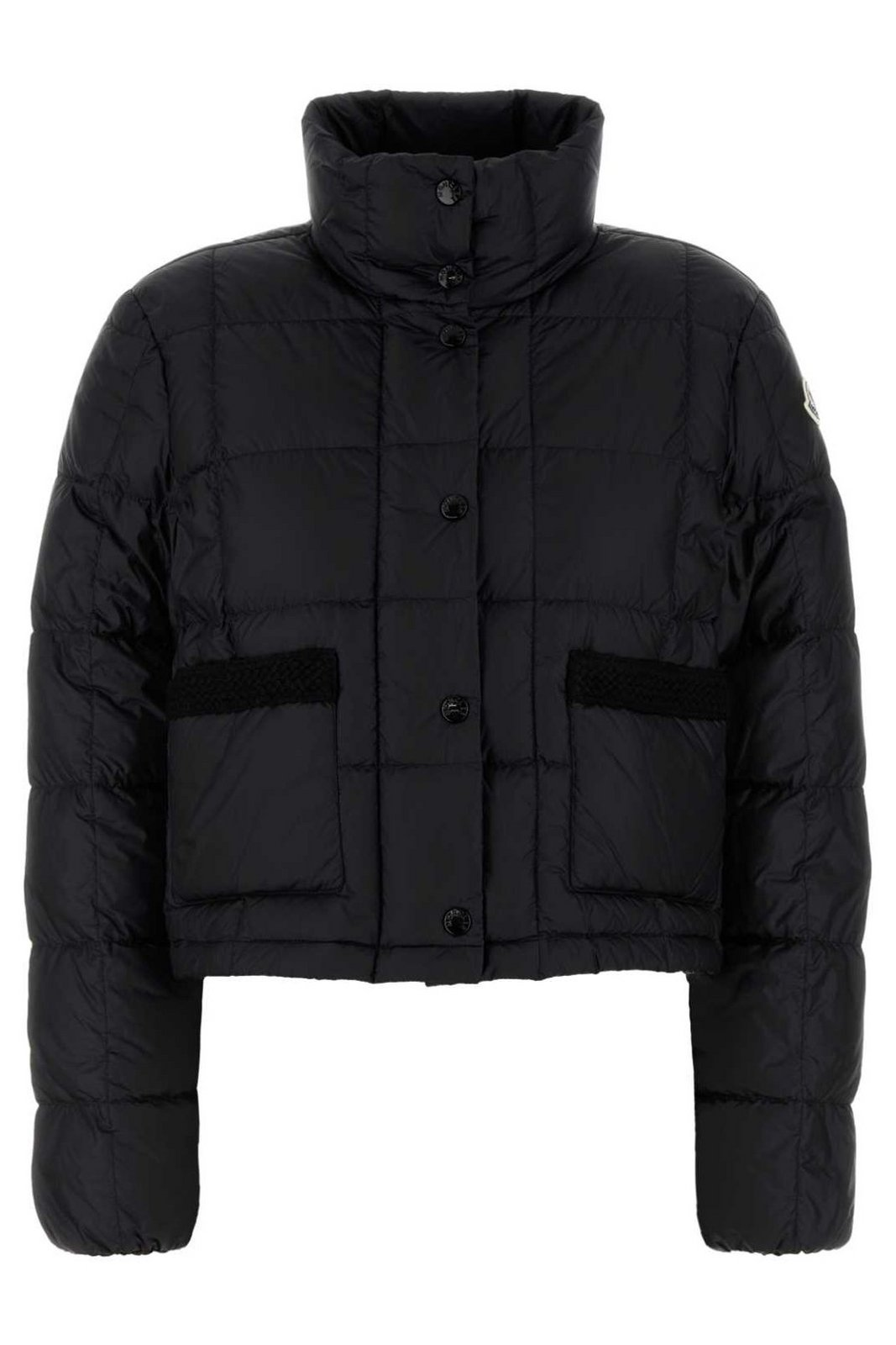 High Collar Padded Down Jacket with Quilted Design