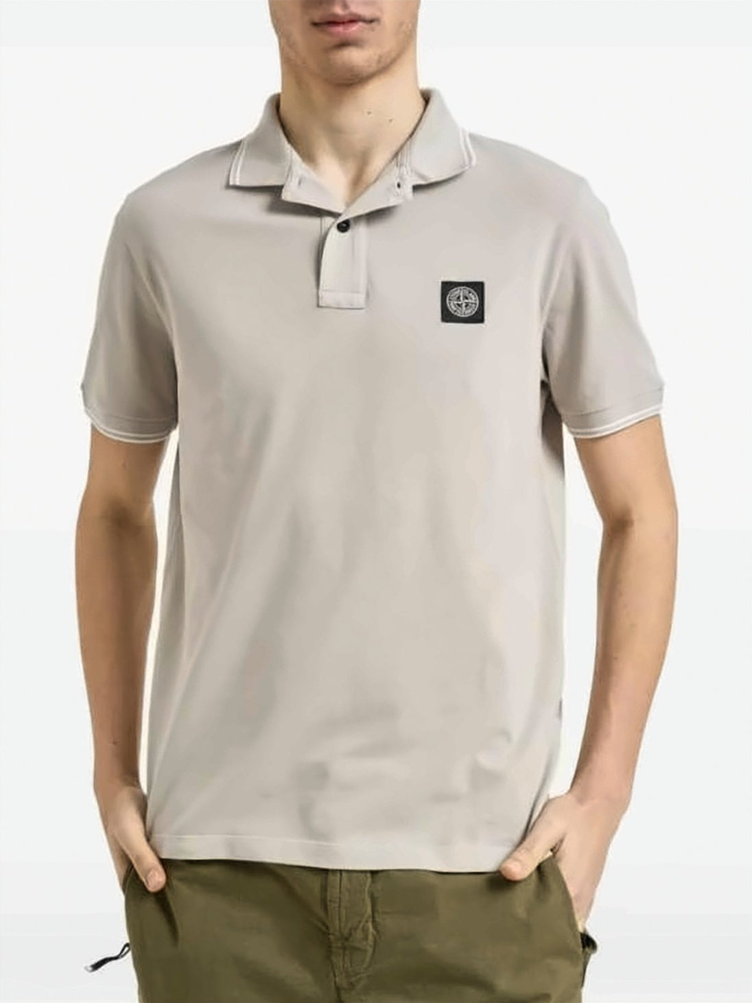 Short-Sleeve Polo Shirt with Traditional Collar