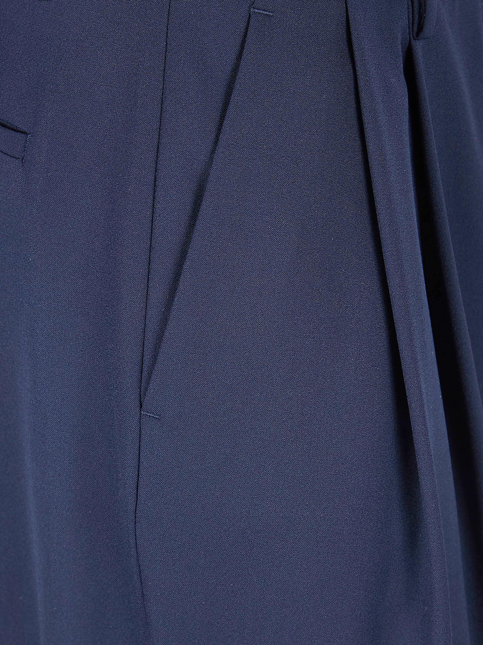 Wide Trousers with Sharp Pin-Tuck Pleats