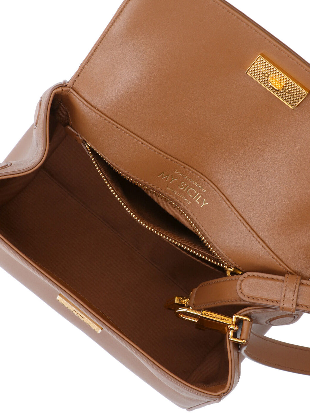 Brown My Sicily Leather Shoulder Bag