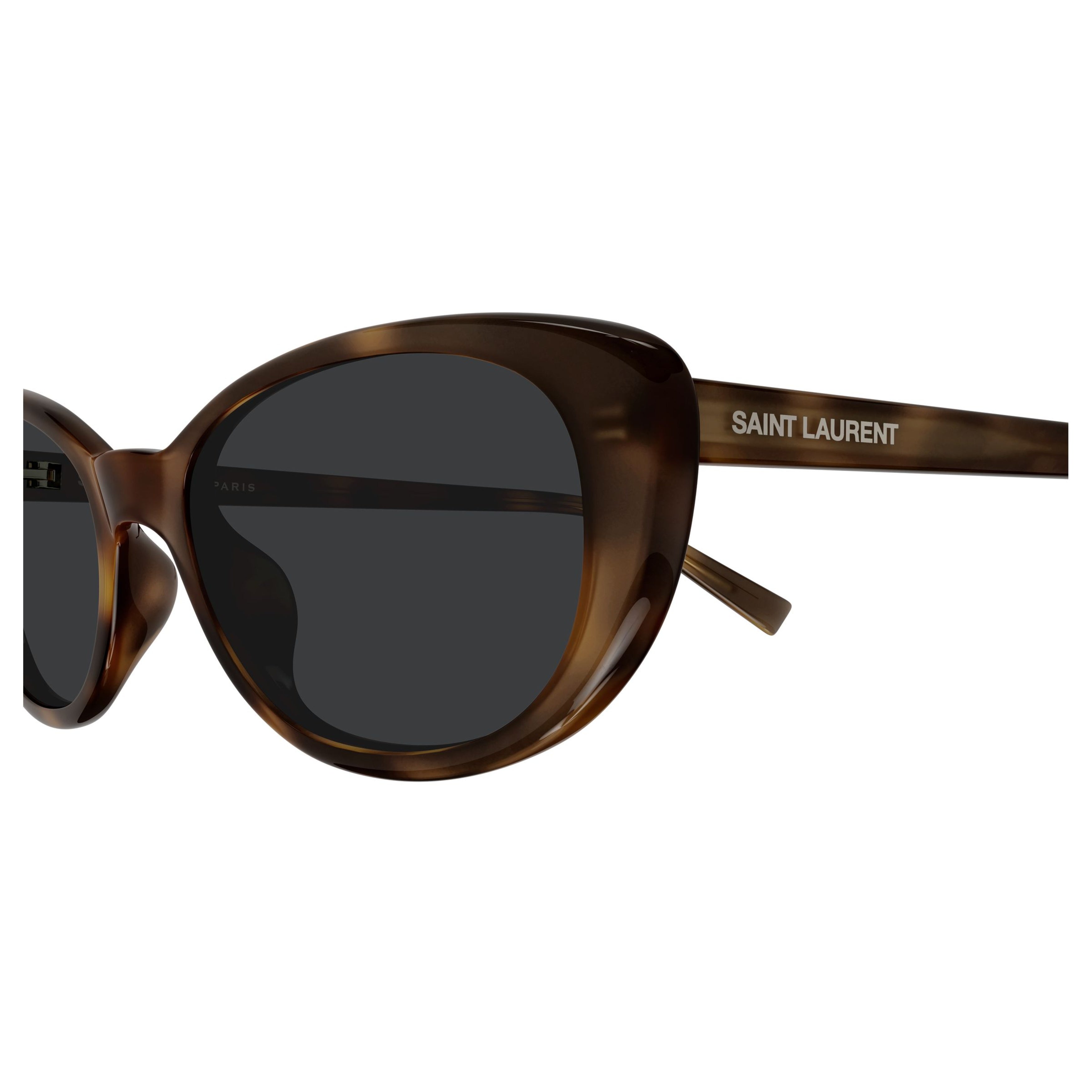 Glossy Tortoiseshell Cat-Eye Sunglasses with Slender Arms