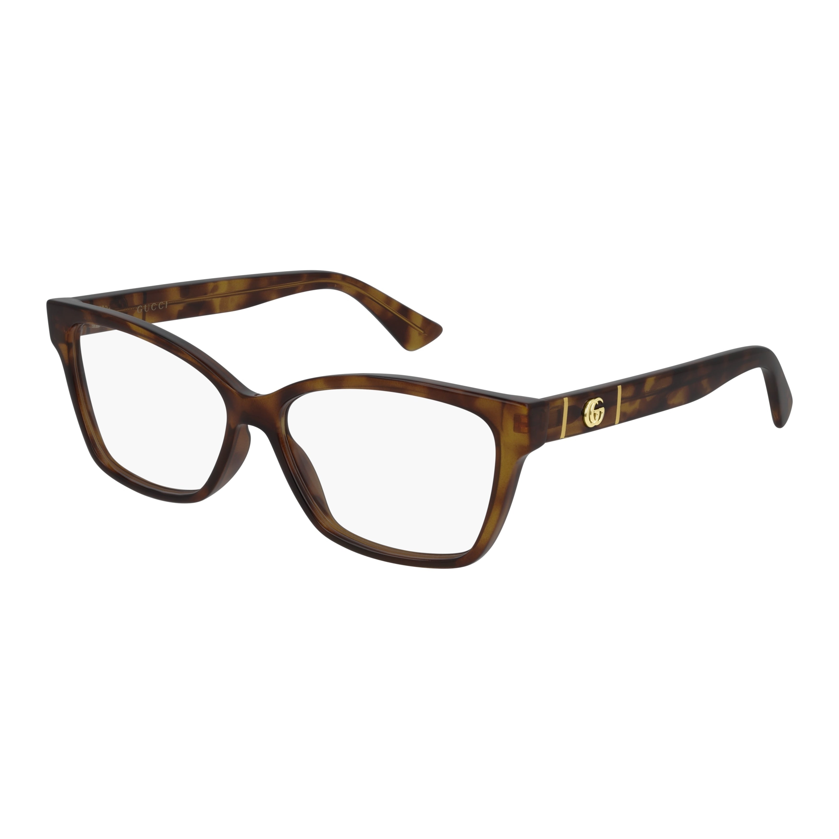 Gg0634o Rectangular Tortoiseshell Eyeglasses