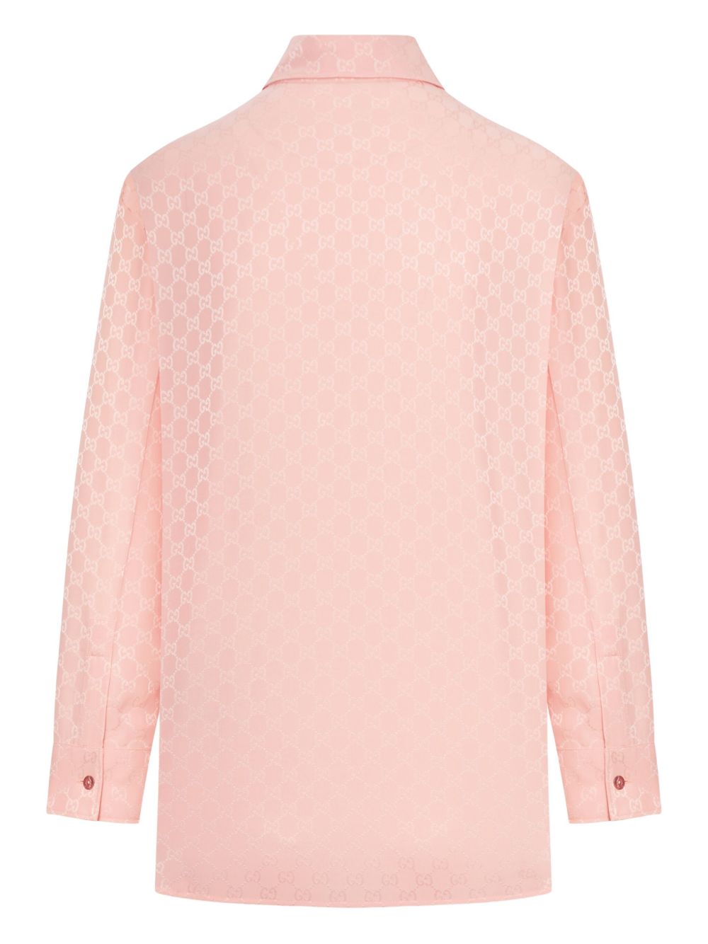 Delicate Silk Shirt With Monogram Pattern