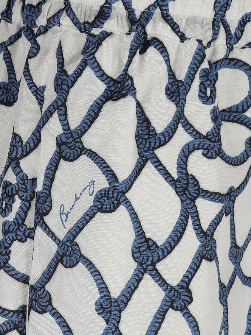 Dynamic Patterned Silk Shorts