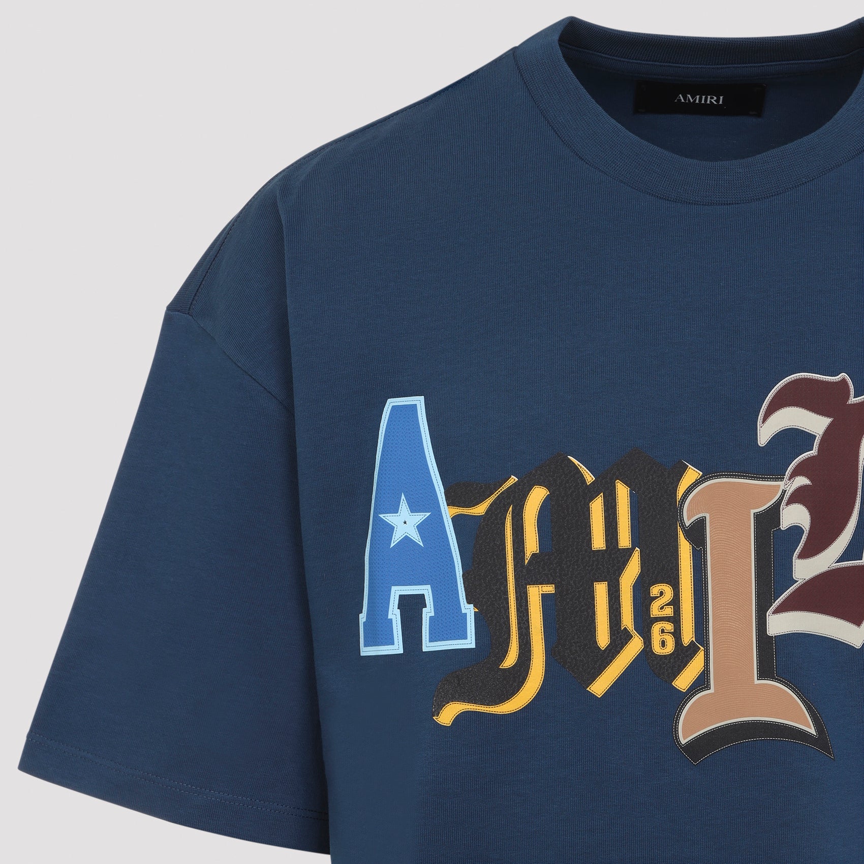 Relaxed Fit Graphic Printed T-Shirt In Deep Blue