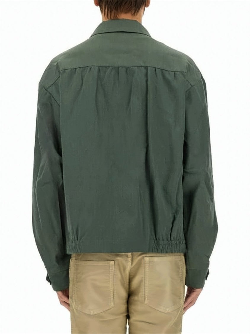 Boxy Cropped Jacket With Classic Collar And Embroidered Detail
