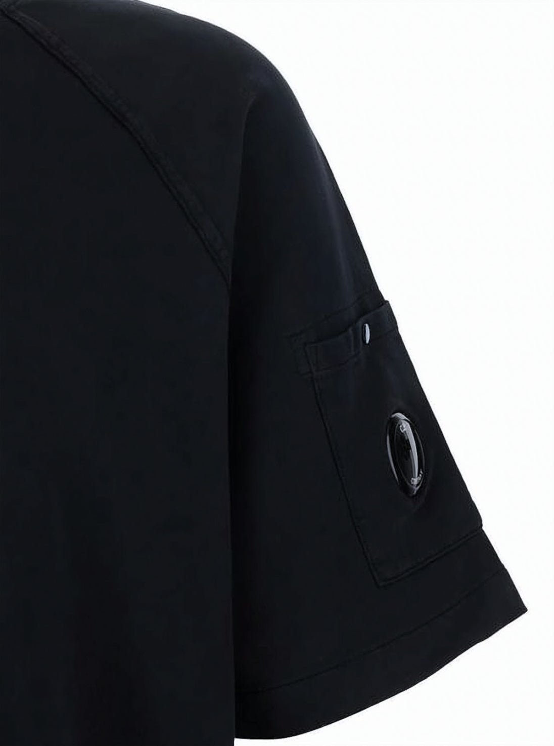 Boxy-Cut Cotton T-Shirt with Distinctive Lens Pocket