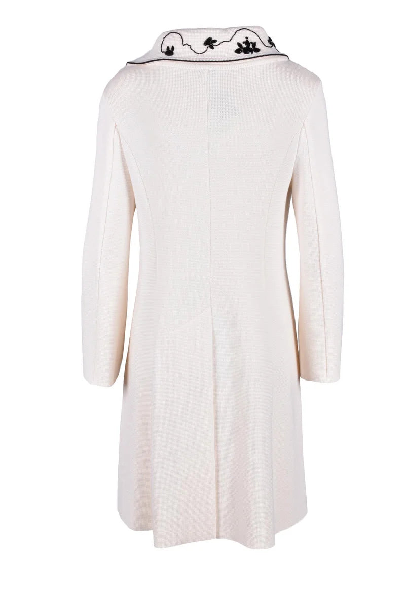 White/Black Wool Coat's