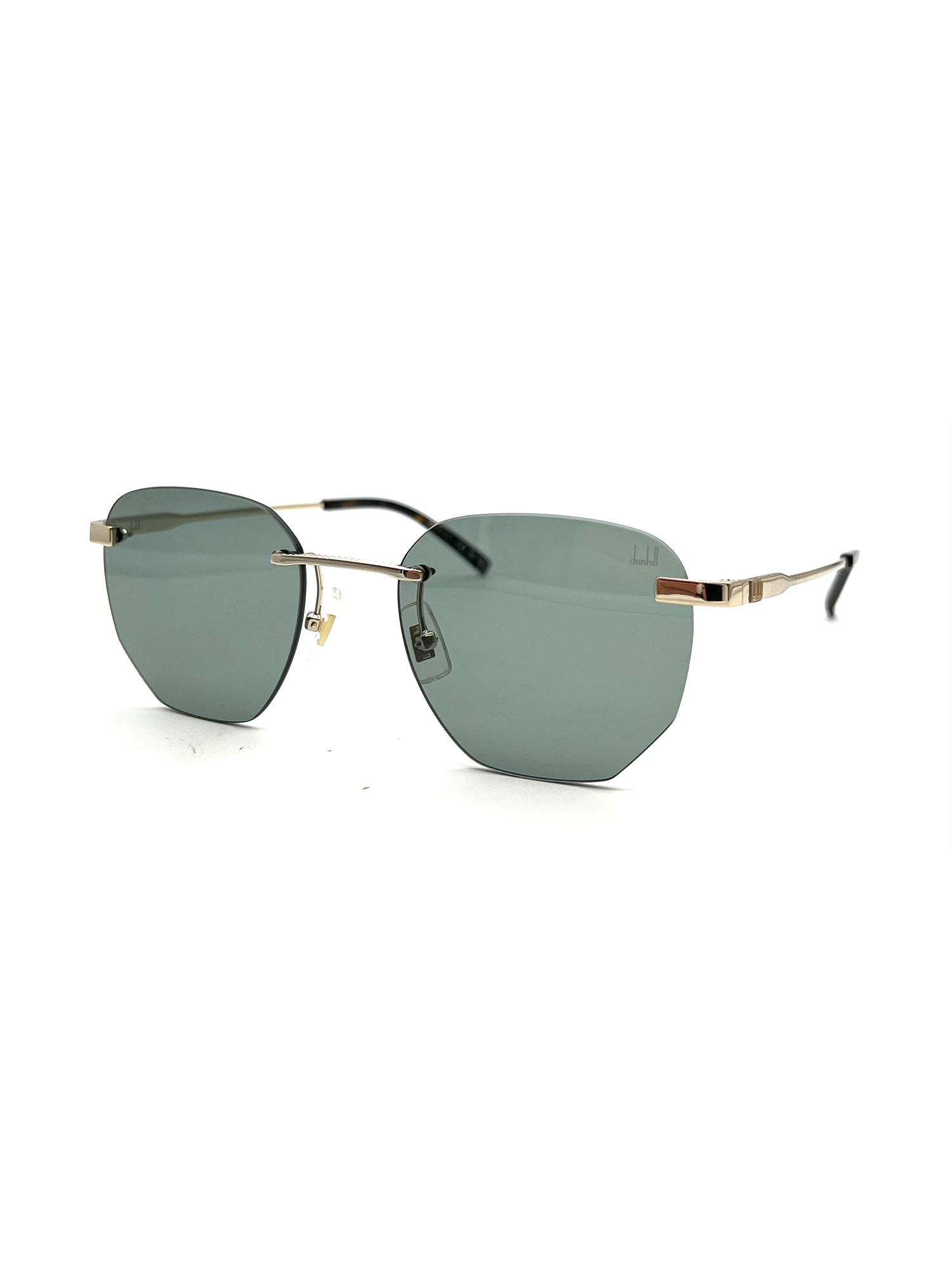 Metallic Frame Geometric Lens Dunhill Sunglasses
