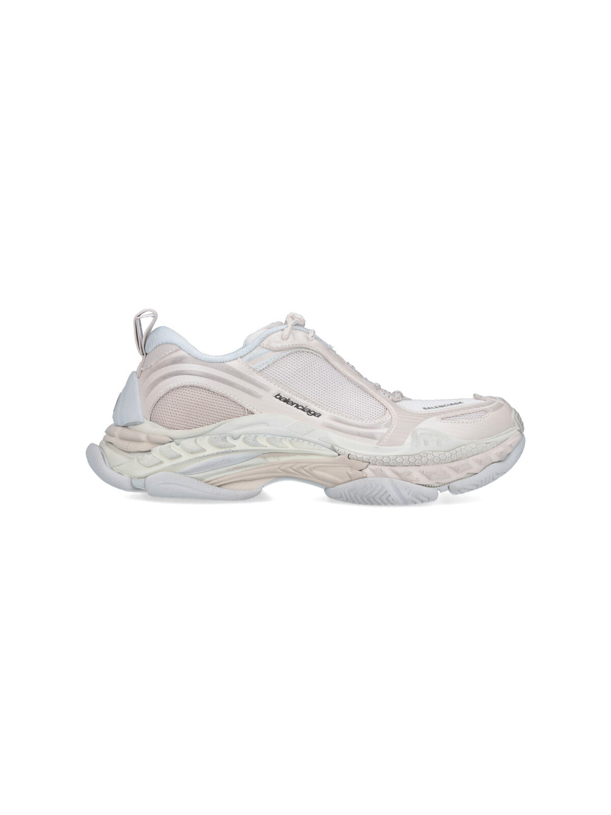 White Layered Chunky Sole Panel Sneakers