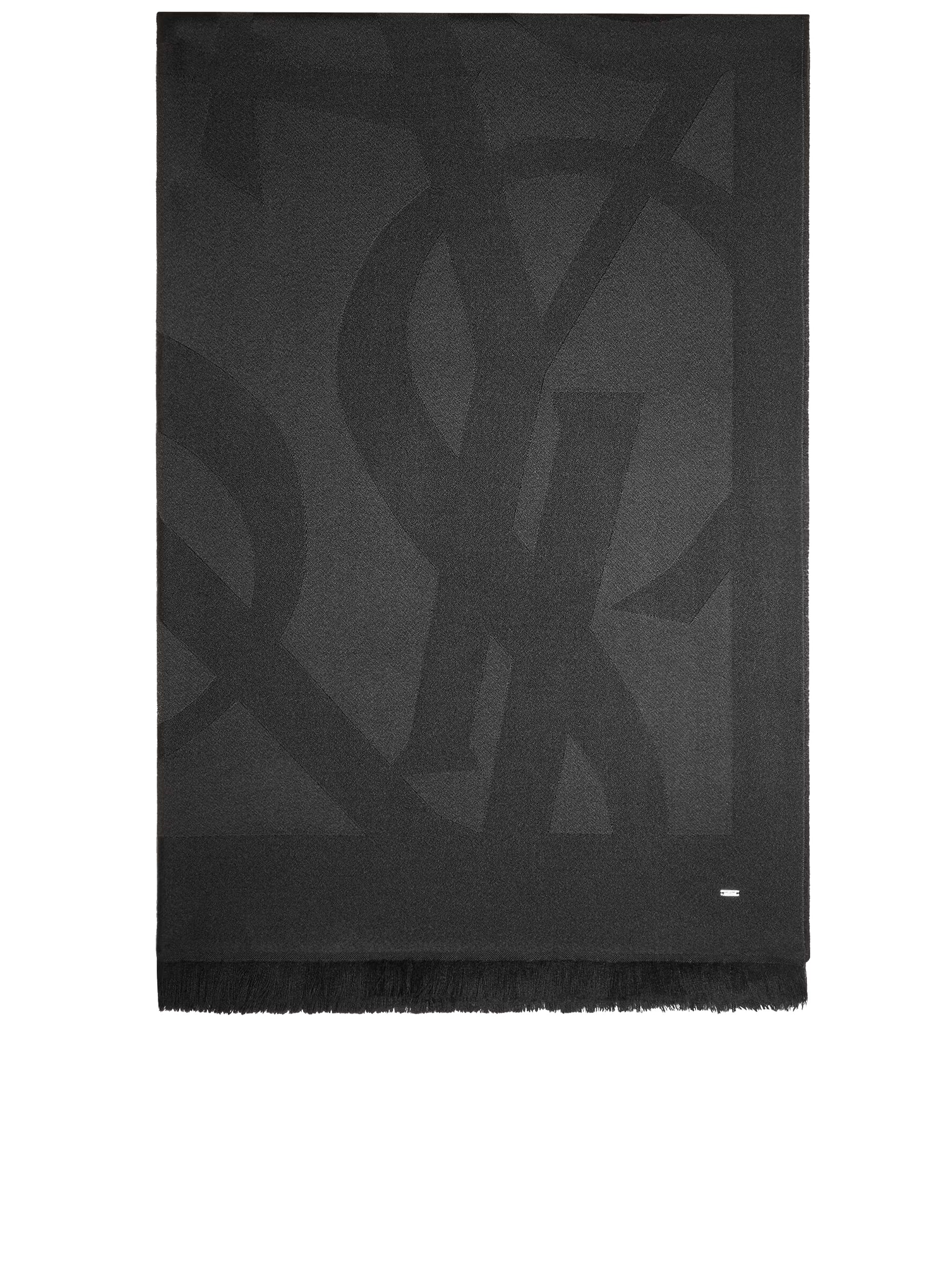 Black Sciarpa Tonal Pattern Scarf