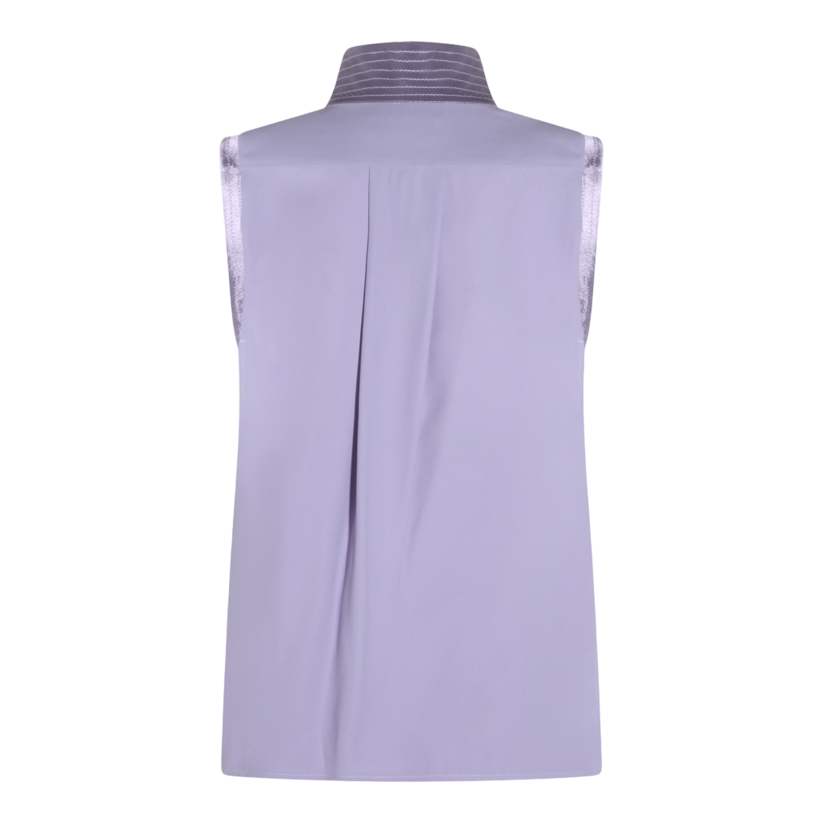 Lilac Button-Down Shirt with Classic Collar