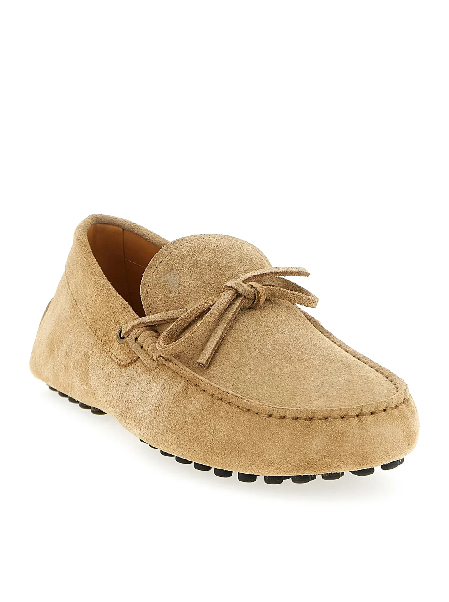Moccasin-Style Loafer in Soft Beige Suede
