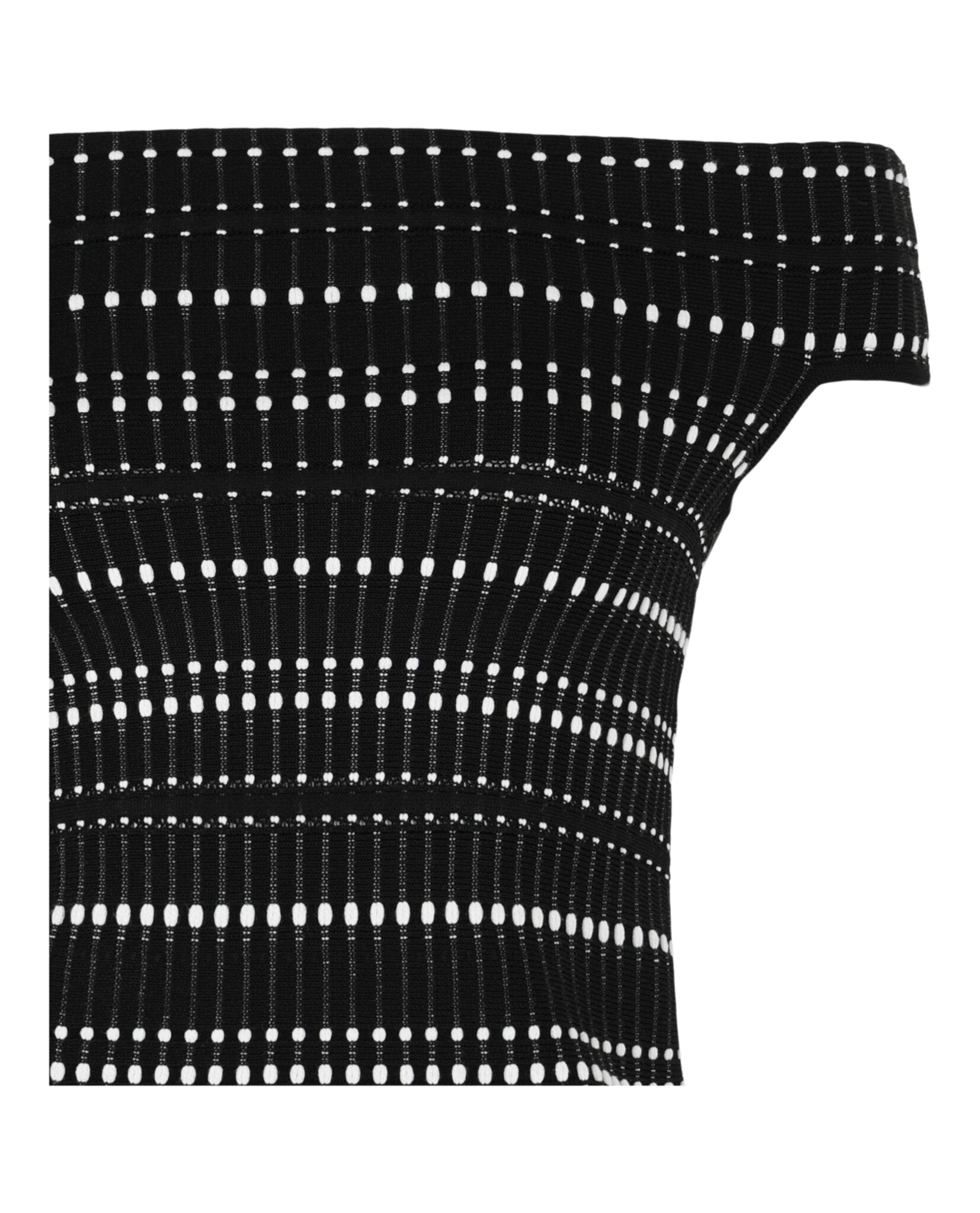 Off-The-Shoulder Stitch Dot Crop Top