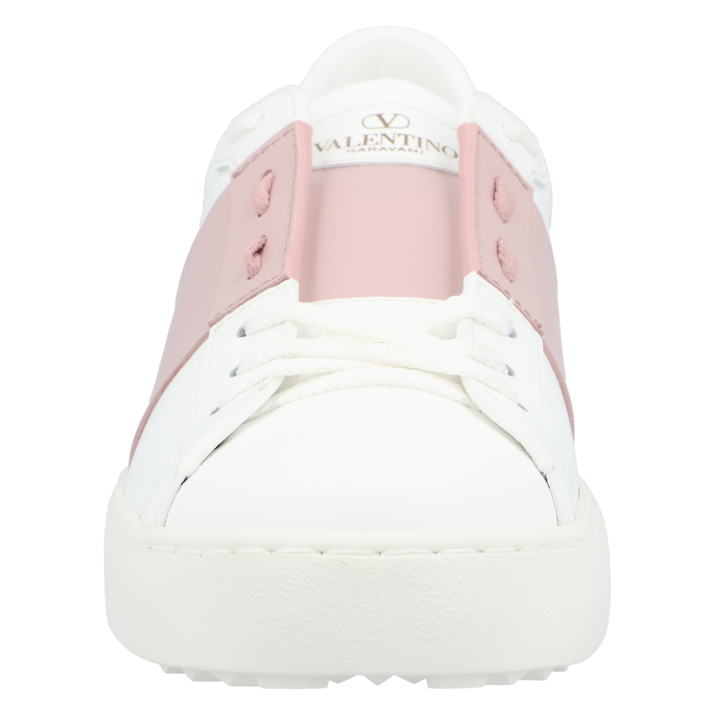 Calfskin Sneakers With Contrasting Band And Rubber Studs