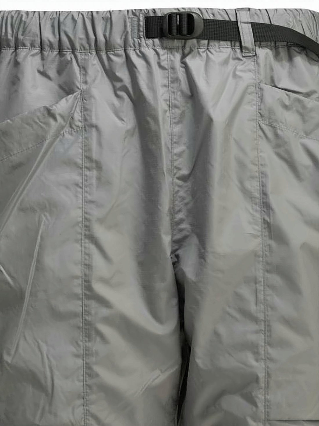 Black Lightweight Polyester Elastic Waist Shorts