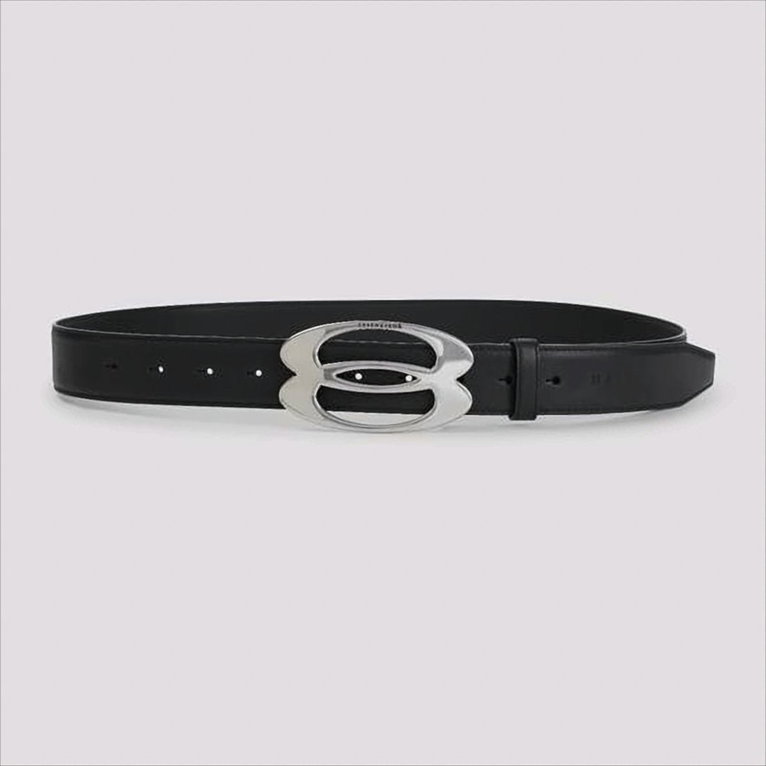 Calf Leather Belt With Double 'B' Buckle Detail