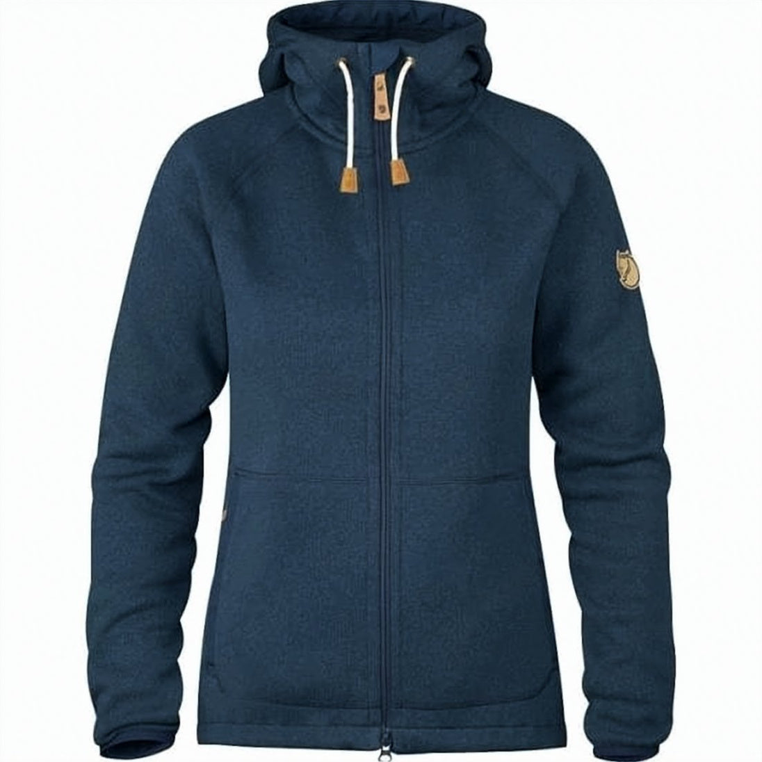 Classic Long-Sleeve Top with Zip-Up Front and Hood