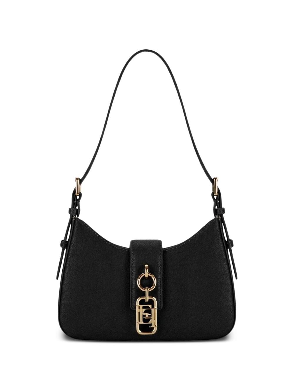 Small Shoulder Bag with Gold-Tone Clasp