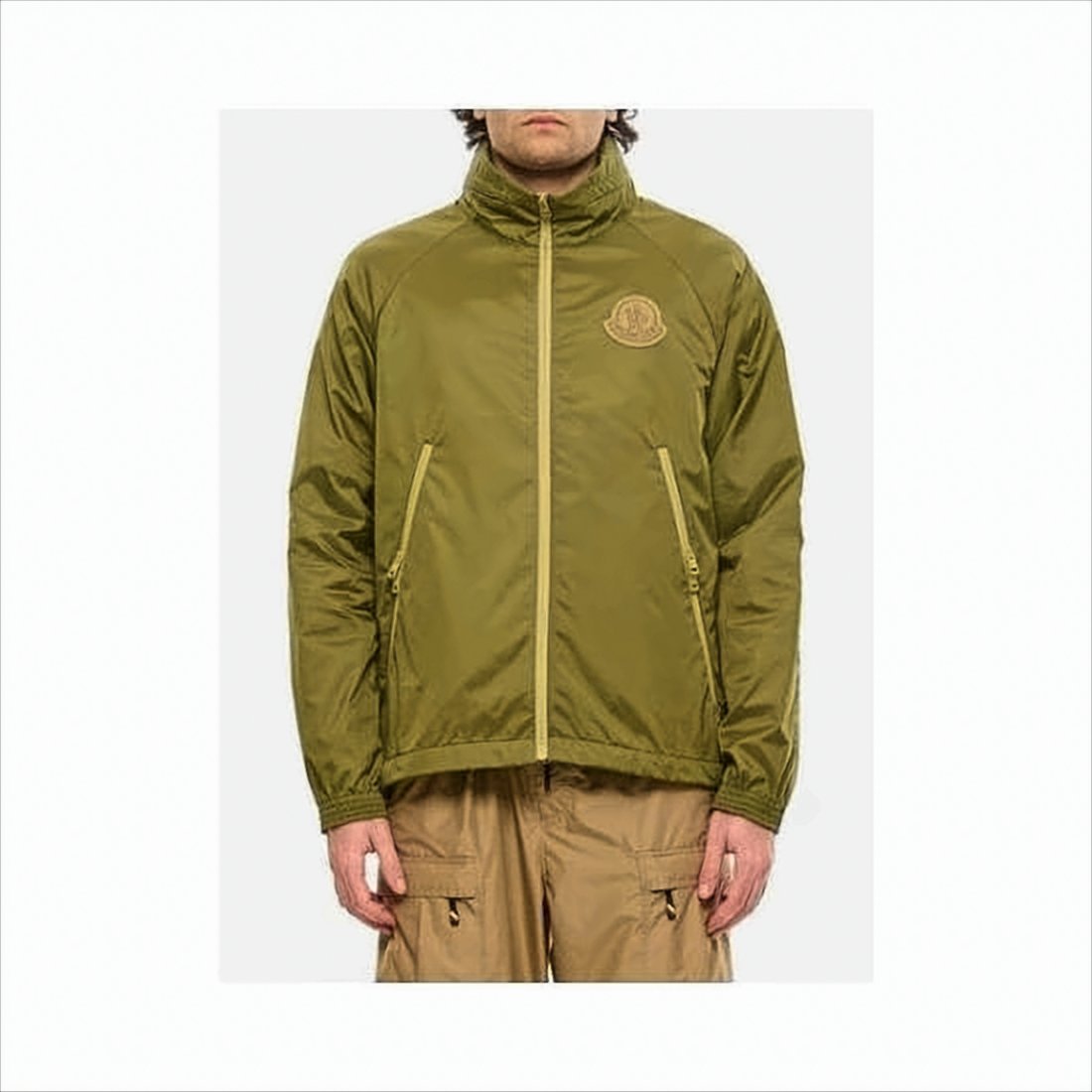 Lightweight High-Collar Jacket with Zippered Pockets