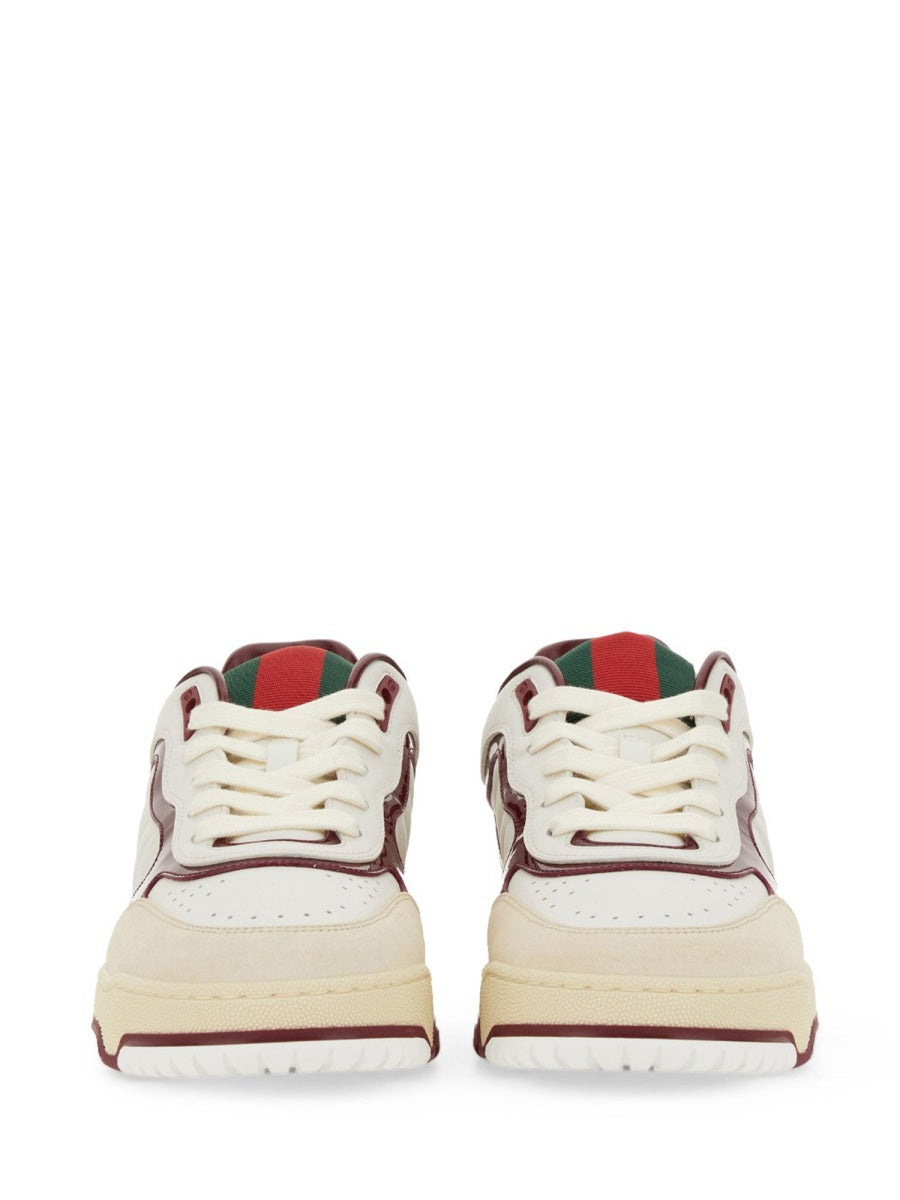 Low-Top White Calfskin Sneakers with Polished Finish