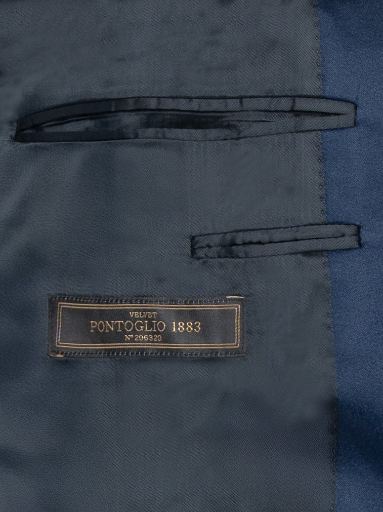 Single-Breasted Velvet Ceremonial Jacket