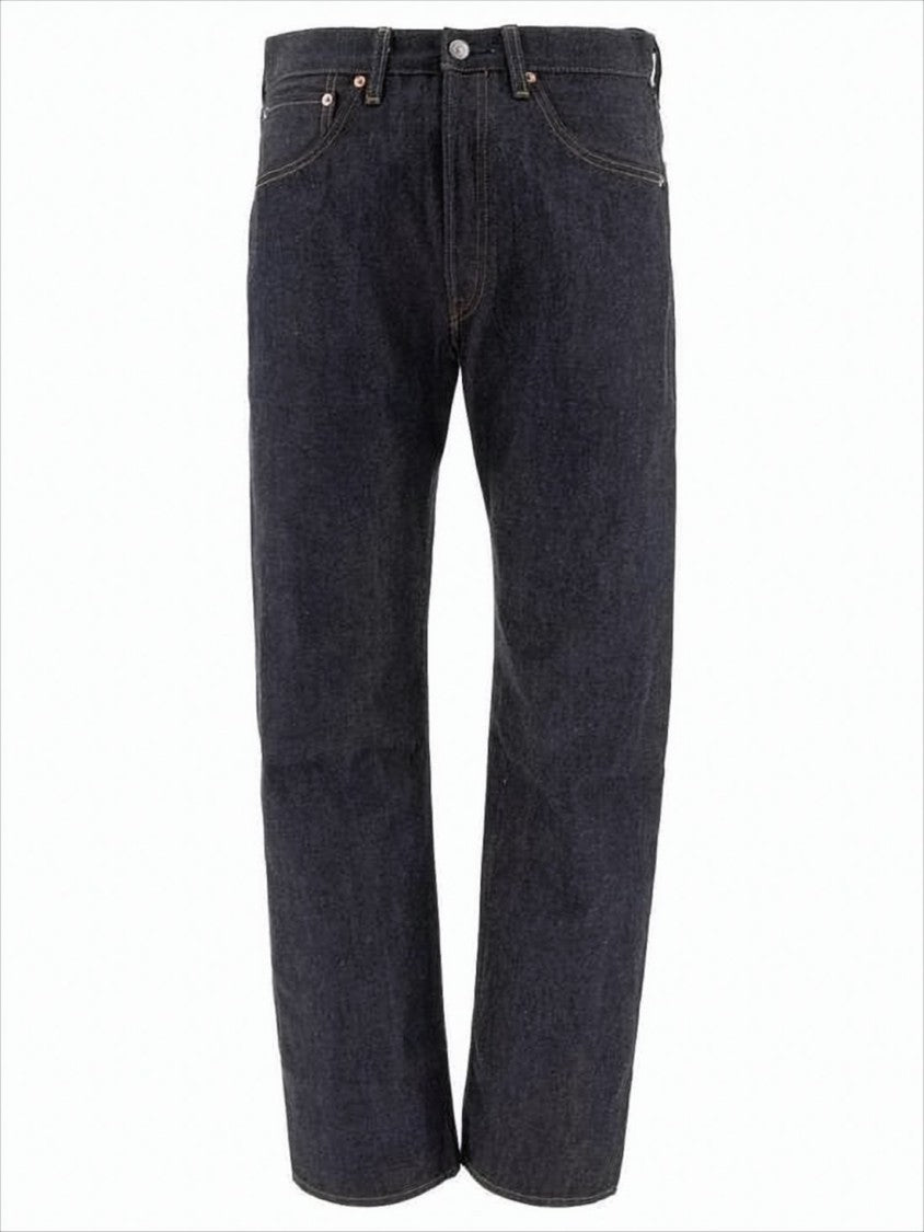 Straight-Leg Dark Indigo Denim Pants