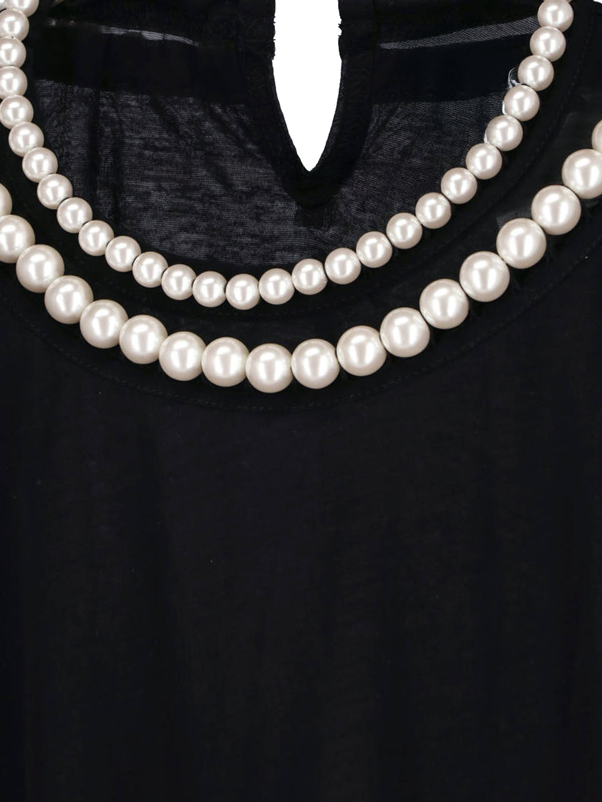 Black Pearl Embellished Cotton Top