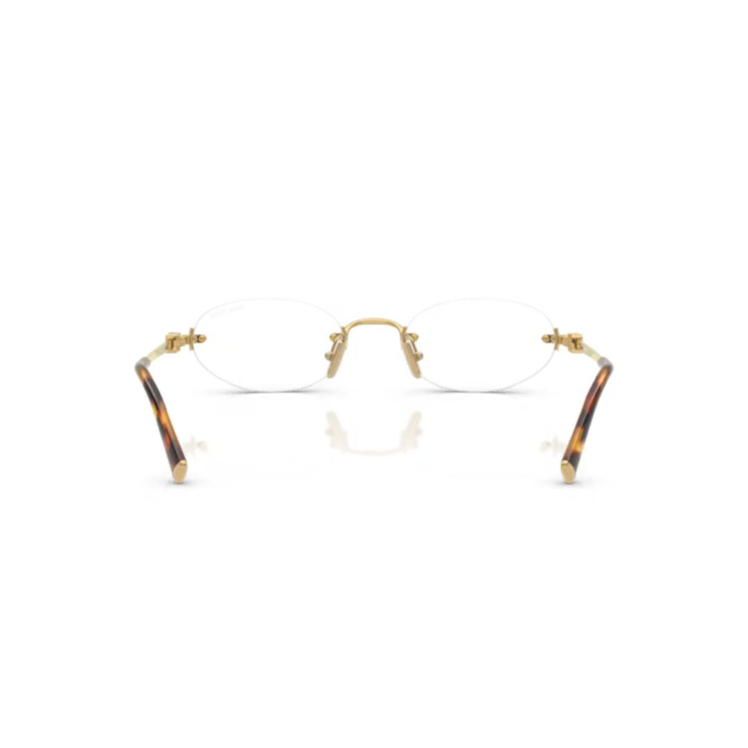 0mu A54s Rimless Gold Metal Eyeglasses