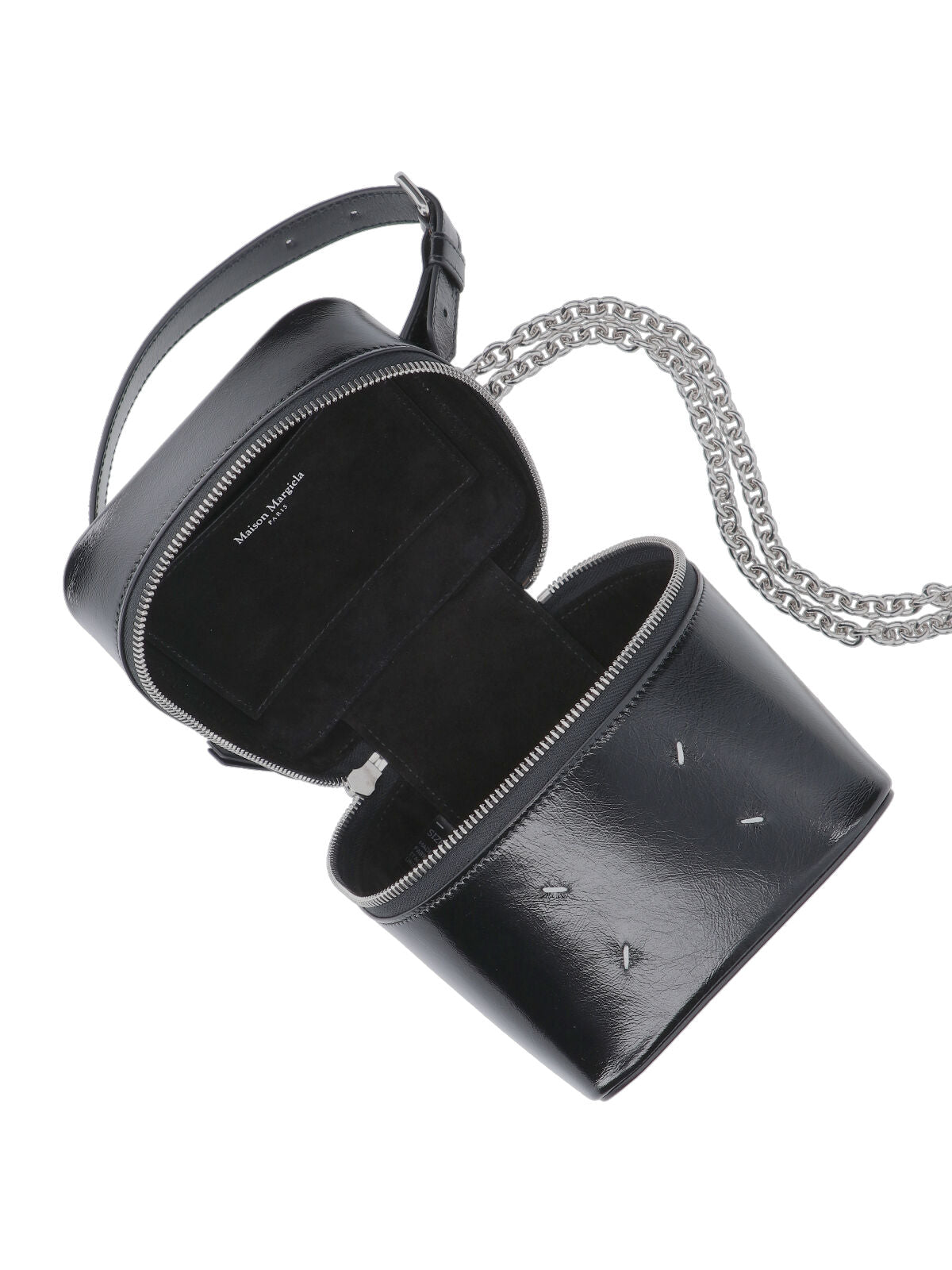 Structured Black Minimalist Bag With Smooth Finish