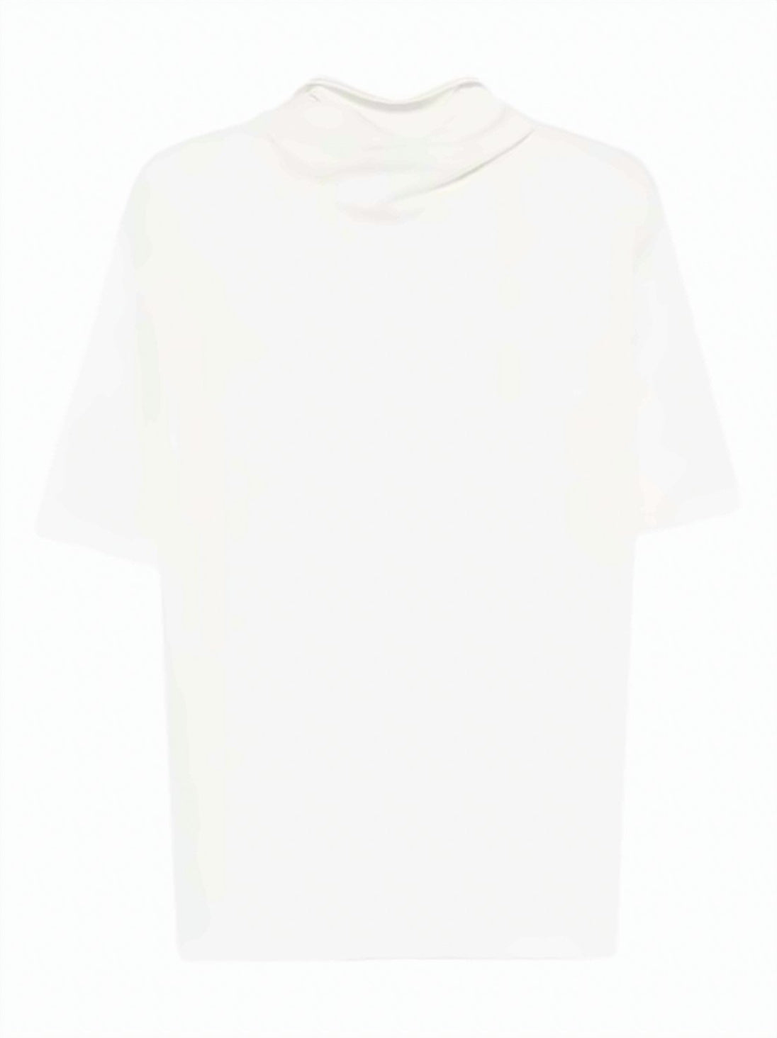 Loose-Fit Short-Sleeved Top With Scarf Detail