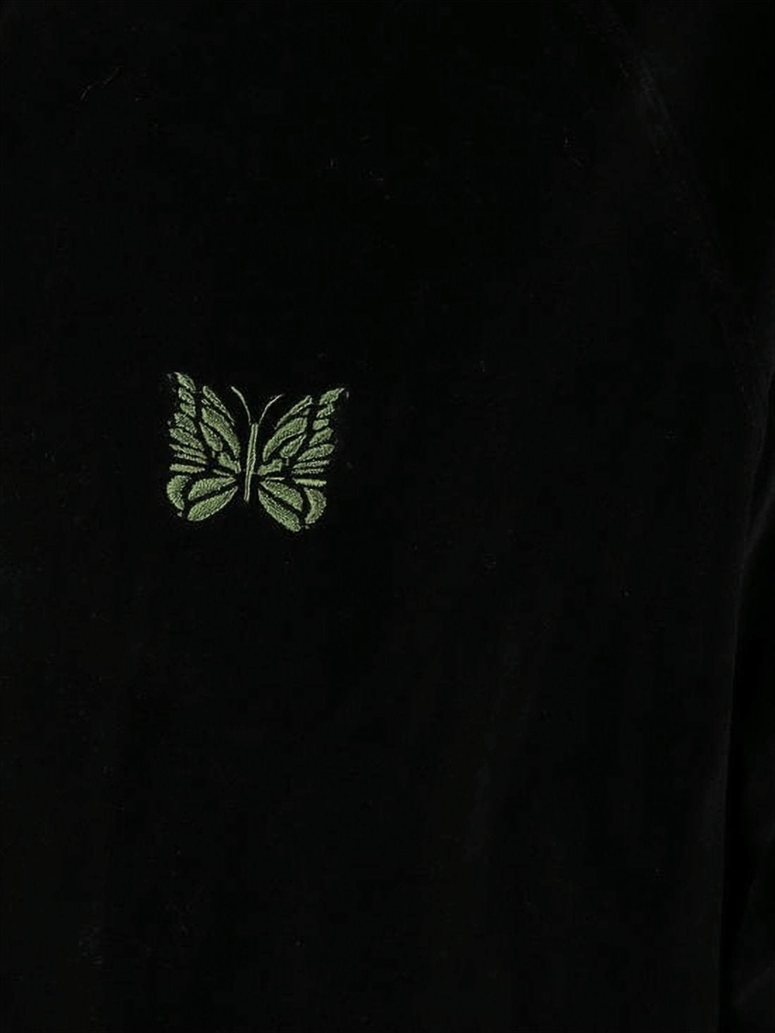 Relaxed-Fit Velvety Jacket with Olive Stripes