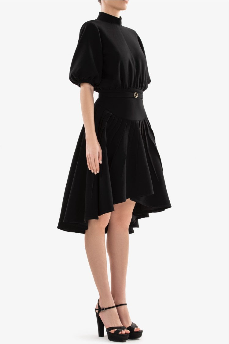 Jet Black Lace Mini Dress