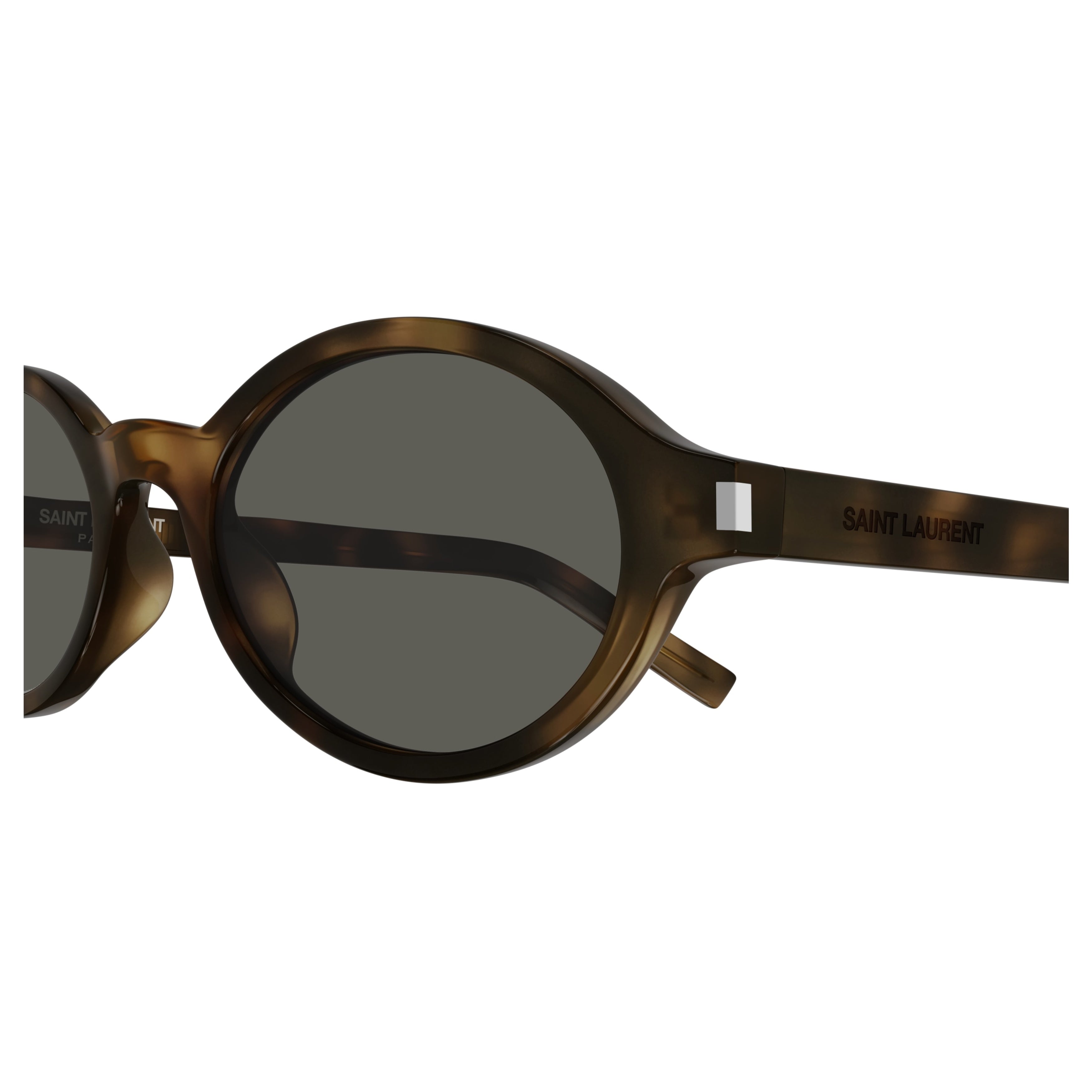 Rounded Tortoiseshell Frame Saint Laurent Sunglasses