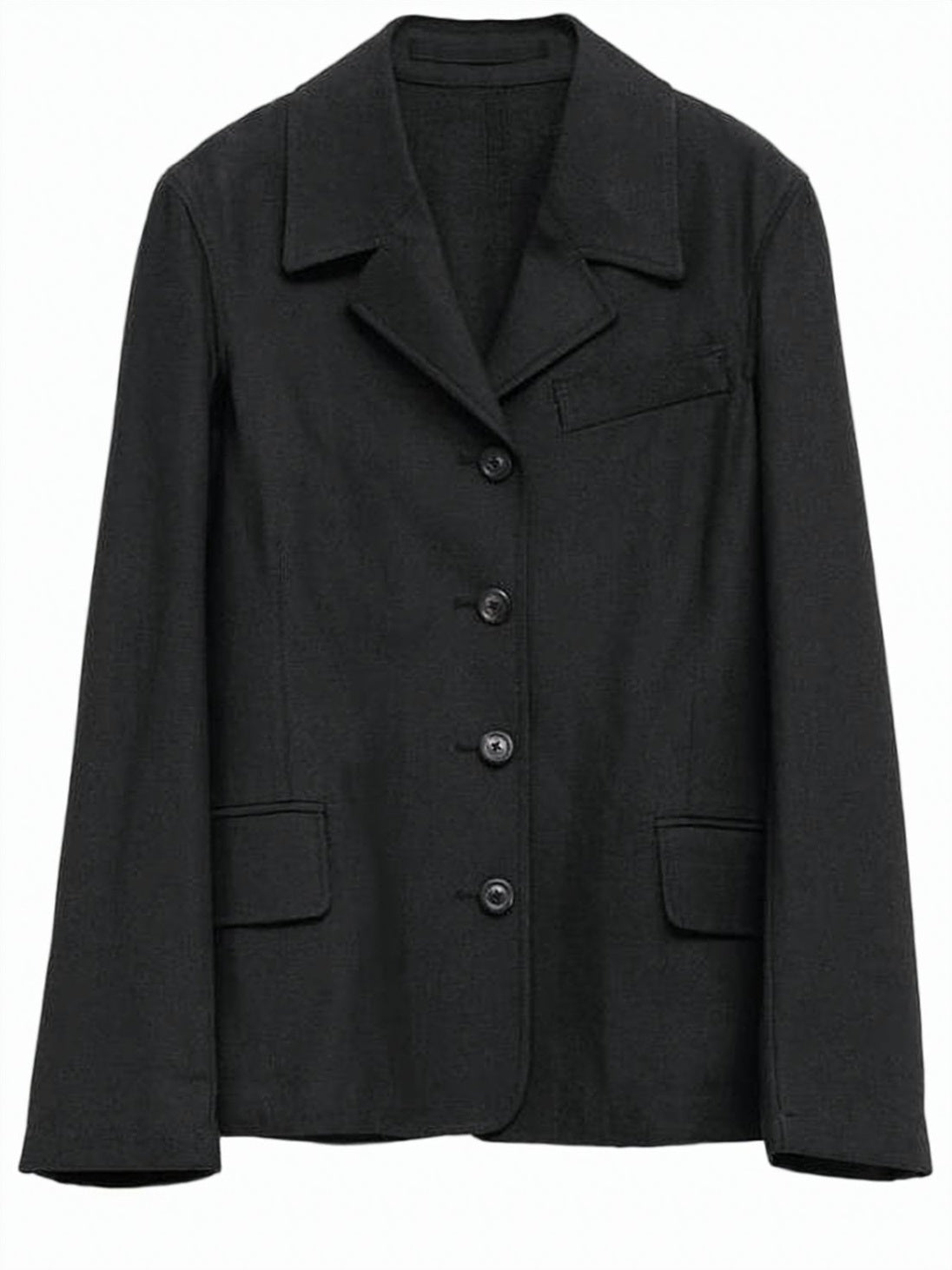Textured Black Tailored Jacket