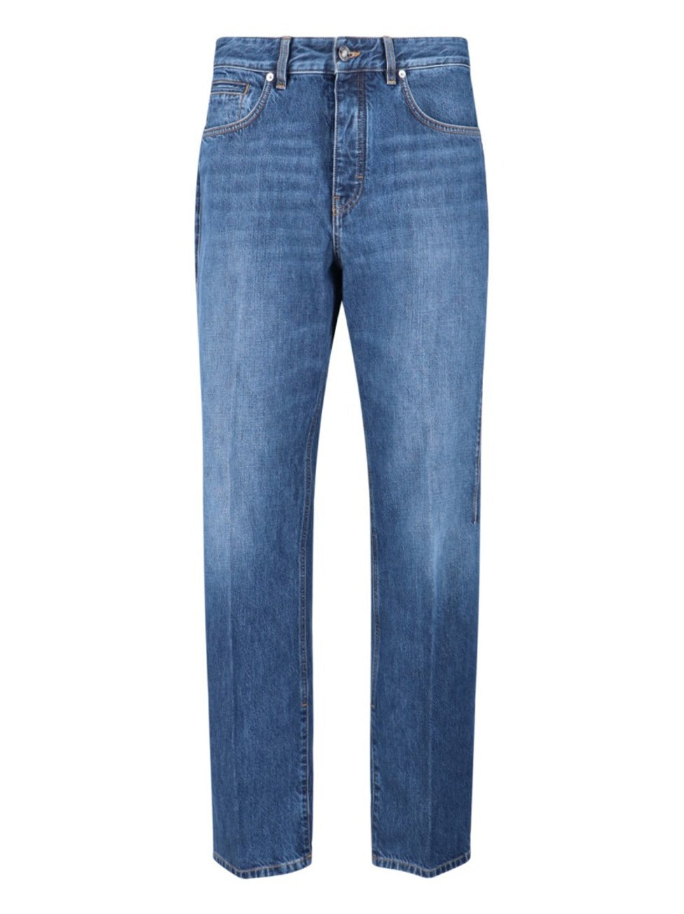 Straight Logo Jeans – Blue