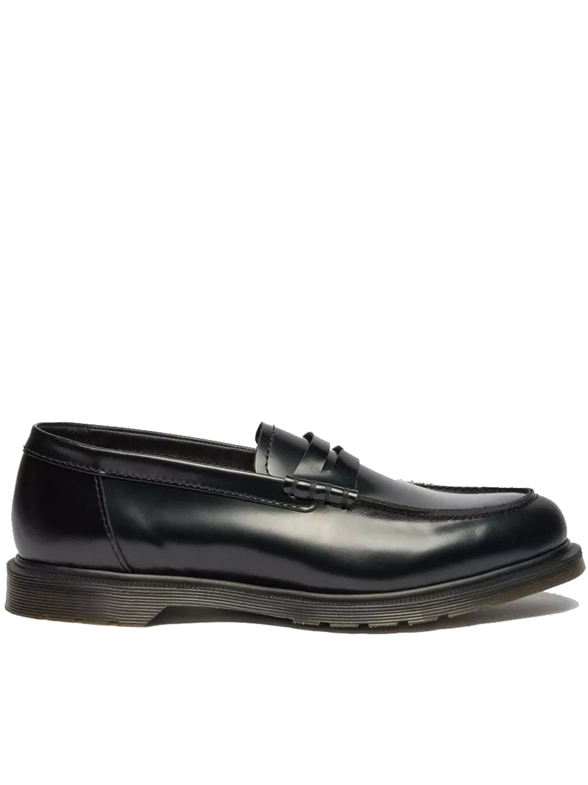 Mayfare Polished Black Leather Penny Loafers