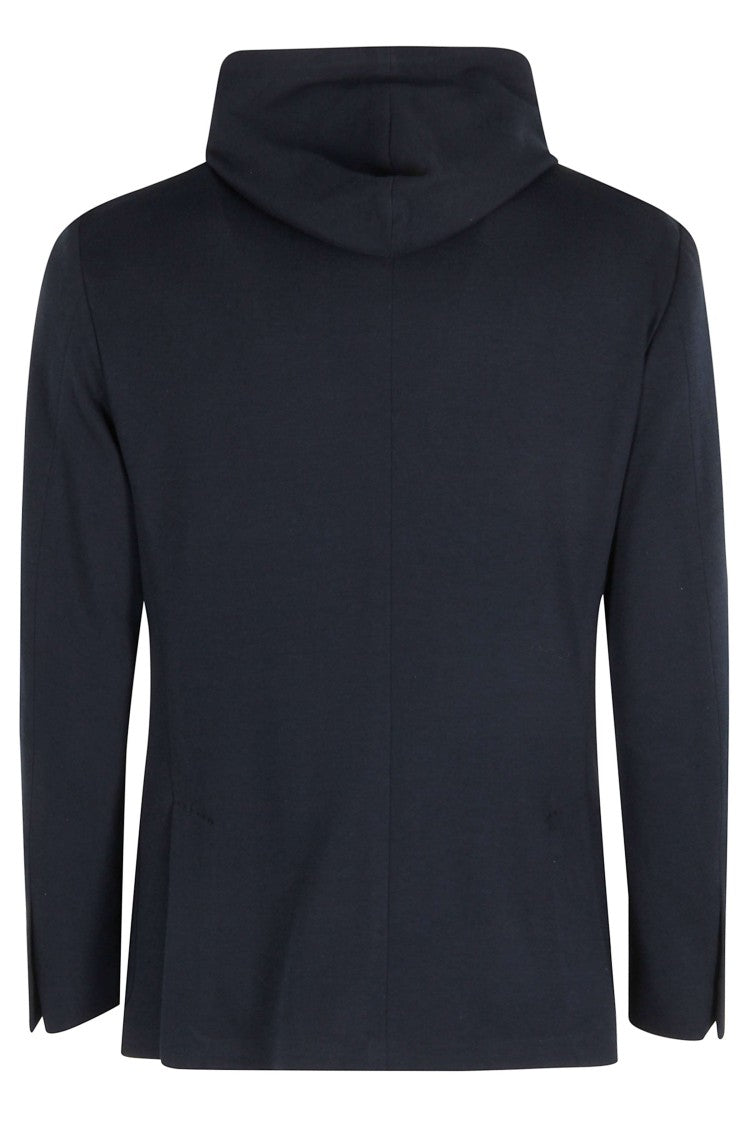 Structured Cotton-Cashmere Blend Jacket With Removable Bib And Hood